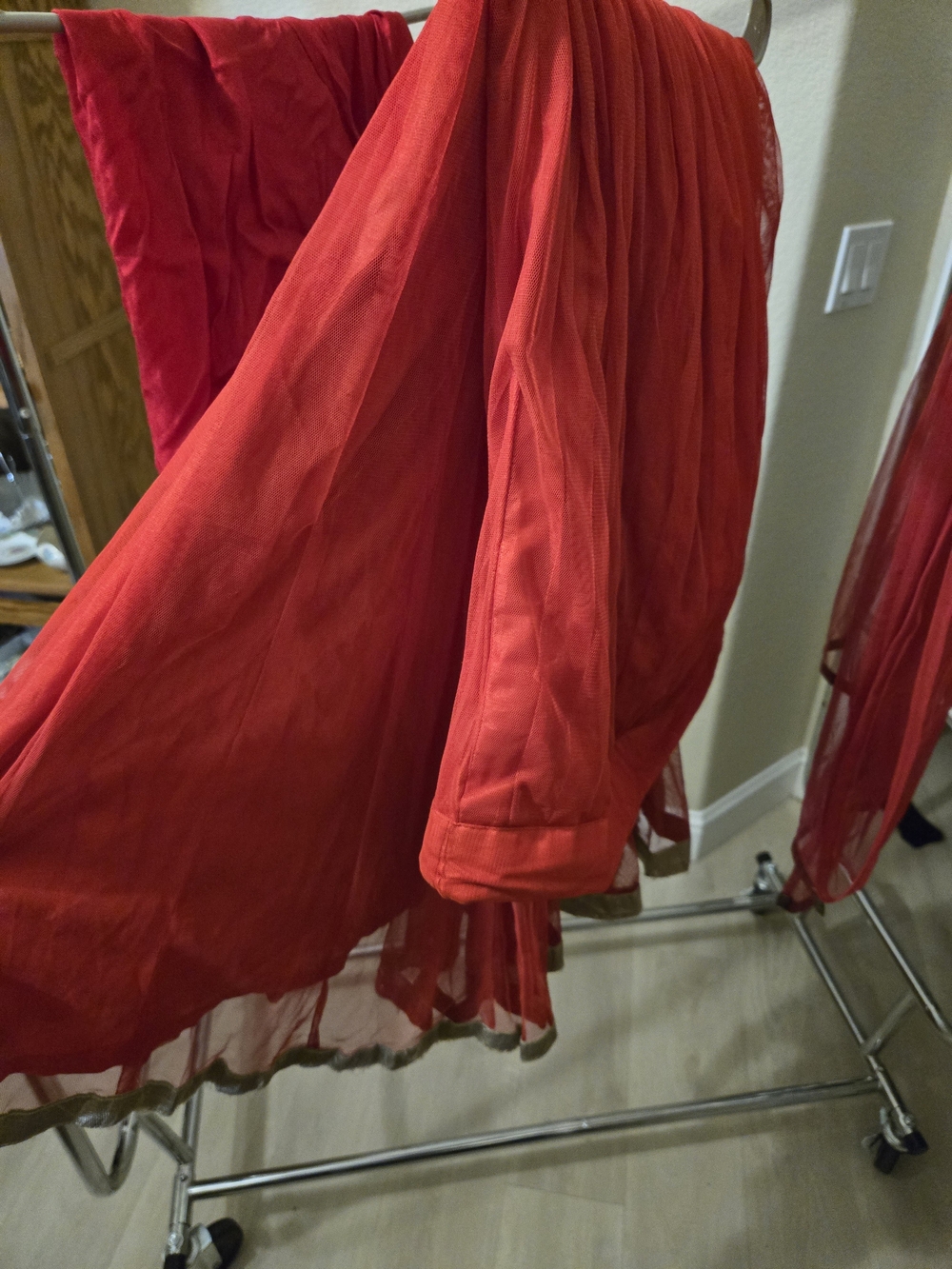 Sari Skirt/pant/shawl Set - Picture 2 of 3